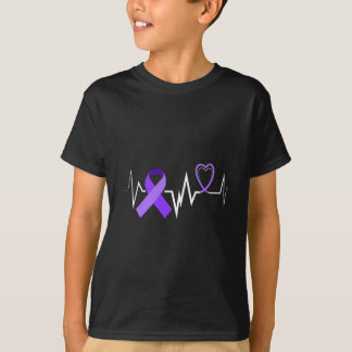 Heartbeat Epilepsy Ribbon Epilepsy Disorder Awaren T-Shirt