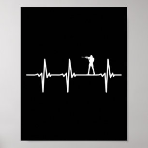 Heartbeat For Biathlon Heartbeat Heart Rate Poster