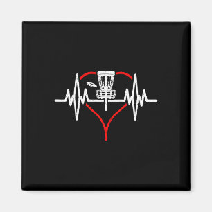 Heartbeat Frisbee Disc Golf Player Gift Boys Girls Magnet