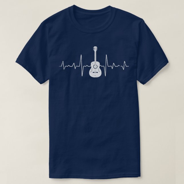 Heartbeat Guitar T-Shirt (Design Front)