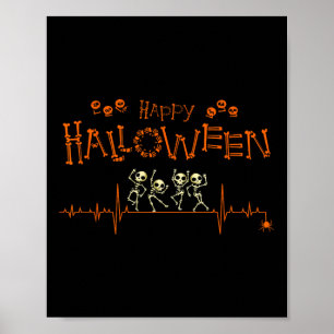 Heartbeat Happy Halloween Doctor Nurse  Poster