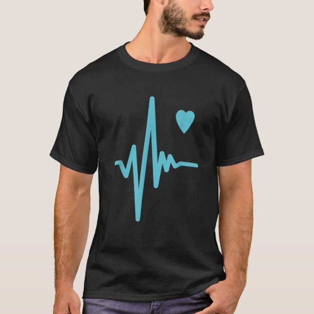 Heartbeat Heart Love Rhythm Couples Like T-Shirt (Front)