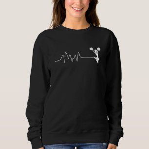 Heartbeat Heartline Heart Rate Cheerleader Sweatshirt