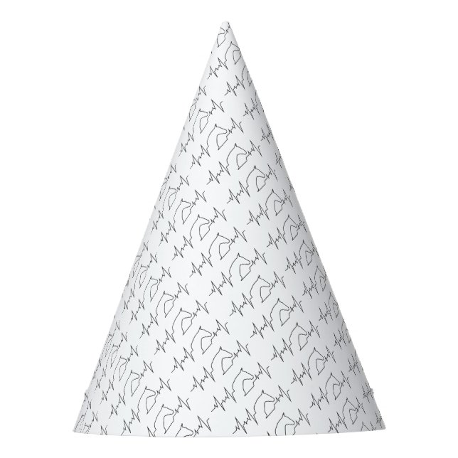 Heartbeat Horse Party Hat (Front)