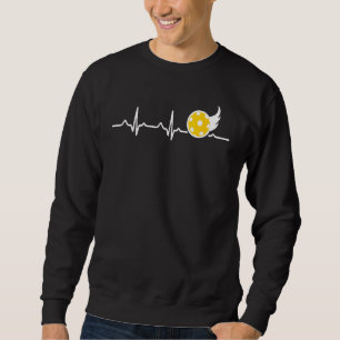 Heartbeat I love pickleball funny gift for pickleb Sweatshirt