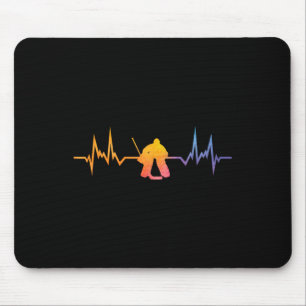 Heartbeat Ice Hockey Ice Hockey Player Hockey Coac Mouse Pad