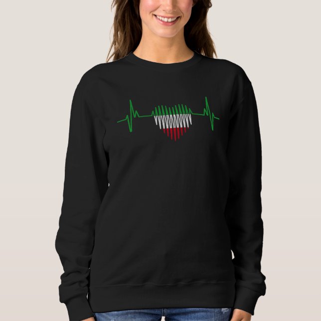 Heartbeat Iranian Flag Iran Sweatshirt (Front)