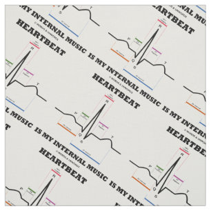 Heartbeat Is My Internal Music EKG Sinus Rhythm Fabric