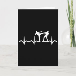 Heartbeat Kickboxing Shirt Kick Boxing Karate Tee Card