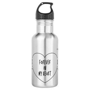 Heartbeat Line Art – You Are in My Heart Forever 532 Ml Water Bottle