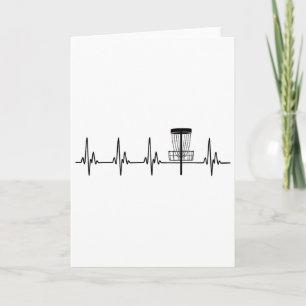 Heartbeat Love Disc Golf Funny Card