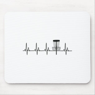 Heartbeat Love Disc Golf Funny Mouse Pad
