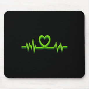 Heartbeat Mental Health Awareness For Mens Kids Mouse Pad