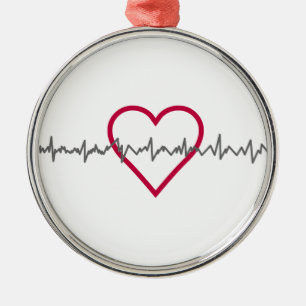 Heartbeat Metal Tree Decoration