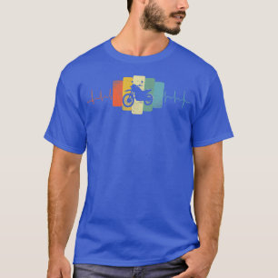 Heartbeat Motorbike Moped Vintage Retro T-Shirt