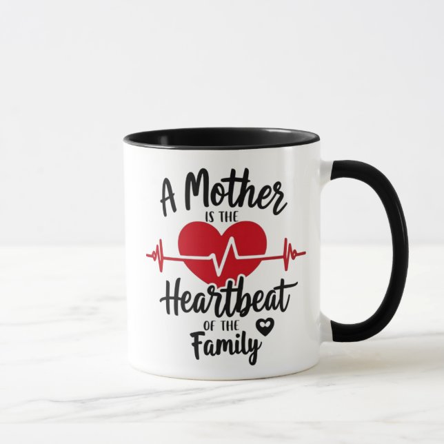 Heartbeat Mum Mug (Right)