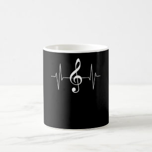 Heartbeat Music Clef Coffee Mug