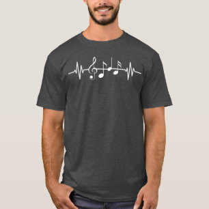 Heartbeat Musiceachers Music Notes Musicians boy T-Shirt