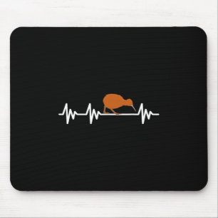 Heartbeat New Zealand Flag Kiwi Bird Travel Holida Mouse Pad