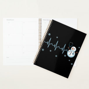 Heartbeat Nurse Snowman Christmas Planner