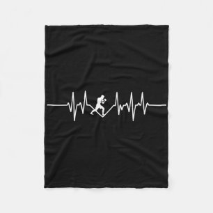 Heartbeat Of A Kickboxer Mma Enthusiast Fleece Blanket