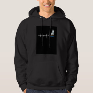 Heartbeat Of A Sailor Retro Sailing Designs Presen Hoodie