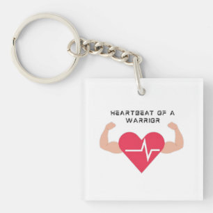 Heartbeat of a Warrior Key Ring