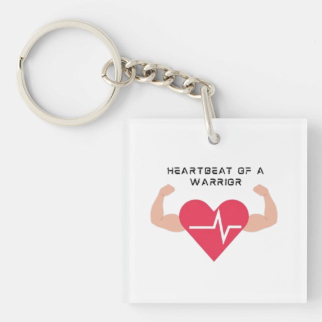 Heartbeat of a Warrior Key Ring (Front)