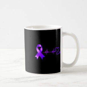 Heartbeat Opioid Ribbon Opioid Overdose Awareness Coffee Mug