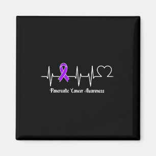 Heartbeat Pancreatic Cancer Warrior Magnet