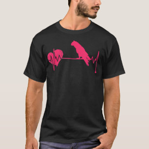 Heartbeat Parrot Gift Design Pet Parrot T-Shirt