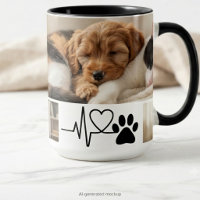 Heartbeat Paw Print Rescue Dog Mum
