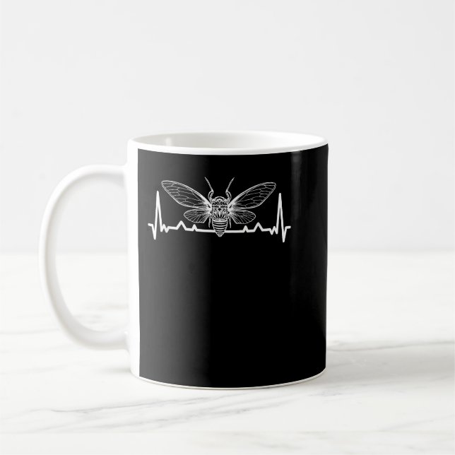 Heartbeat Periodical Cicada Coffee Mug (Left)