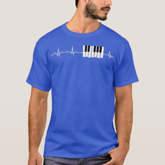 Heartbeat Piano Keyboard Piano Grand Pianist  T-Shirt