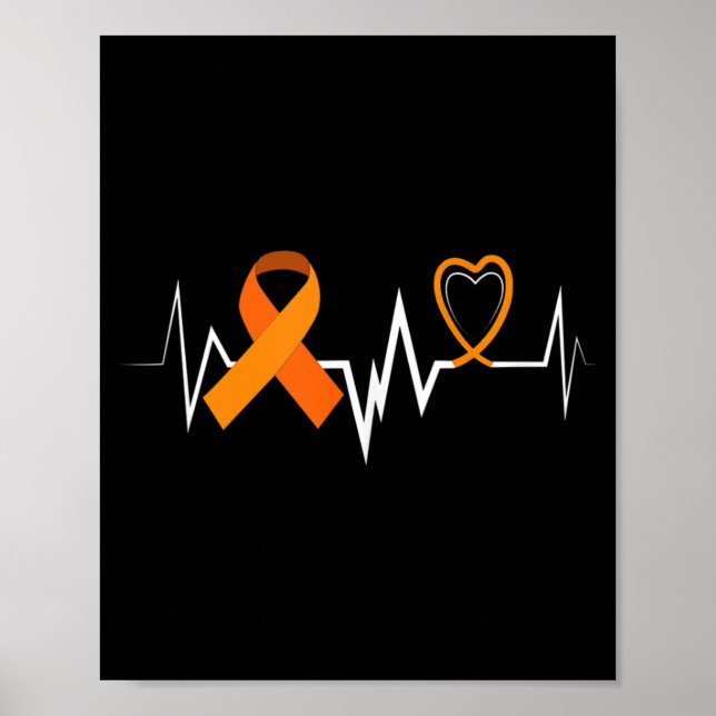 Heartbeat Products Leukaemia Ribbon Leukaemia Awar Poster (Front)