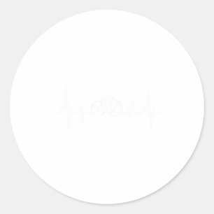 Heartbeat Rack Pool Billiard Player Billiards Cue Classic Round Sticker