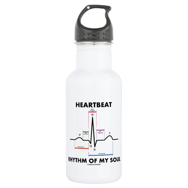 Heartbeat Rhythm Of My Soul (Electrocardiogram) 532 Ml Water Bottle (Front)
