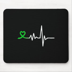 Heartbeat Ribbon Mental Health Awareness For Men W Mouse Pad