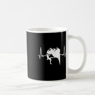 Heartbeat Rock Climbing Bouldering Mountain Climbe Coffee Mug