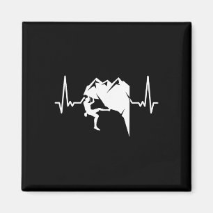 Heartbeat Rock Climbing Bouldering Mountain Climbe Magnet