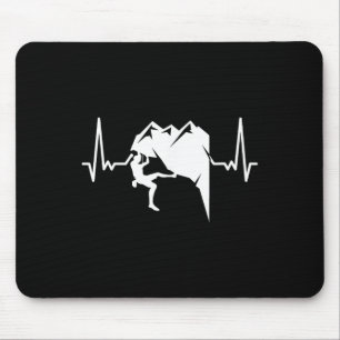 Heartbeat Rock Climbing Bouldering Mountain Climbe Mouse Pad