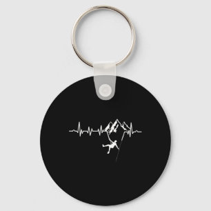 Heartbeat Rock Climbing Bouldering Mountaineering Key Ring