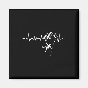 Heartbeat Rock Climbing Bouldering Mountaineering Magnet