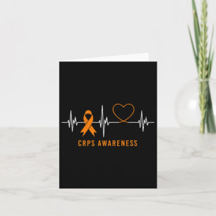 Heartbeat Rsd Crps Awareness Month Orange Ribbon S Card