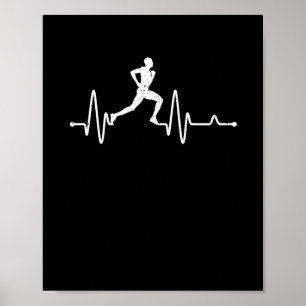 Heartbeat running pulse runner funny track and fie poster