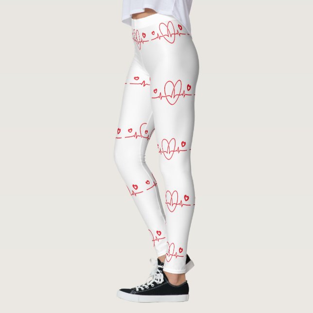 Heartbeat Scribbles Leggings (Left)