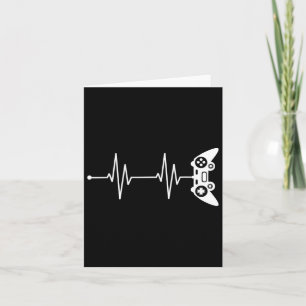 Heartbeat Shirt Gift For Video Game Lover Video Ga Card