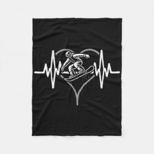 Heartbeat Skateboarding Heartline Pulse Skater Tri Fleece Blanket