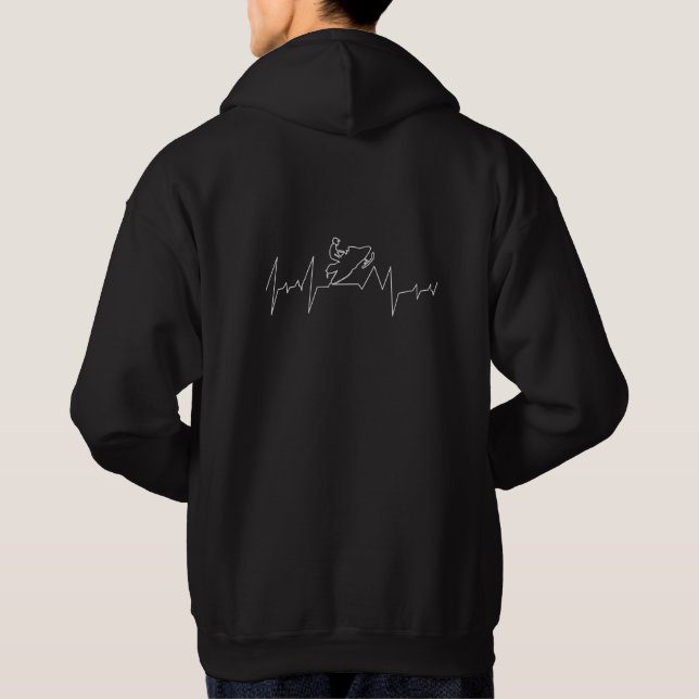 Heartbeat Snowmobiler Hoodie (Back)