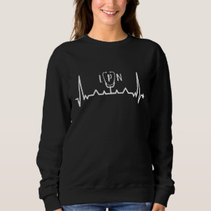 Heartbeat Stethoscope Lpn Licensed Practical Nurse Sweatshirt